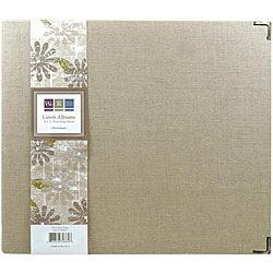 We R Memory Keepers 3-ring 12x12-inch Silvertone Linen Binder