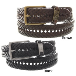 Nautica Men's Genuine Leather Braided Belt