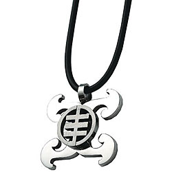 Stainless Steel 'Prosperity' Chinese Symbol Necklace
