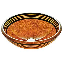 Vigo Tangerine 19-mm thick Glass Vessel Sink