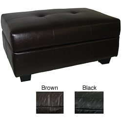 Vanderbilt Leather Look Storage Ottoman