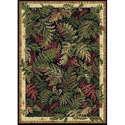 Machine-woven Forest Area Rug (7'8 x 10'4)