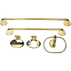 Moen Villetta Polished Brass 5-piece Bath Accessory Kit