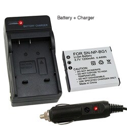 Camera Battery and Charger for Sony Cybershot BG1 DSC-W120