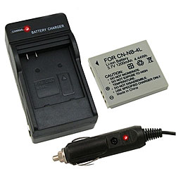 Two Batteries/ Charger for Canon NB-4L Powershot