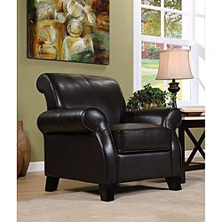 Noho Black Bi-cast Leather Club Chair