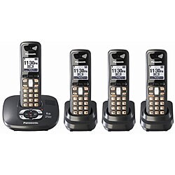 Panasonic KX-TG6434T DECT 6.0 Cordless Phone System (Refurbished)