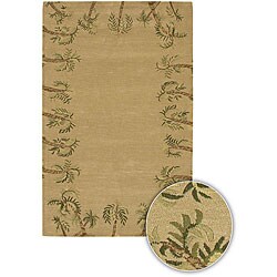 Hand-tufted Brown/ Green Wool Terra Rug (5' x 7'6)