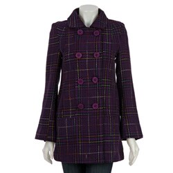 Jack By BB Dakota Women's Klum Plaid Coat
