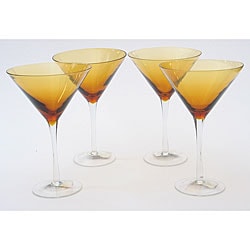 Certified International Dark Amber 12-oz Martini Glasses (Set of 8)