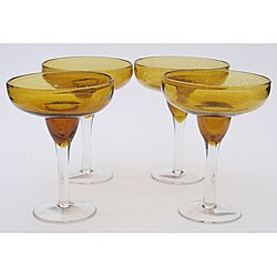 Certified International Amber Bubble 12-oz Margarita Glasses (Set of 8)