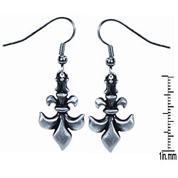 Pewter Fleur de Lis Earrings