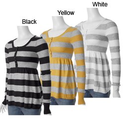 Ci Sono by Adi Junior's Striped Babydoll Sweater