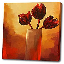'Red Flower' Giclee Print Canvas Art