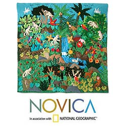 Applique 'Jungle Friends' Wall Hanging (Peru)