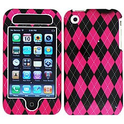 iPhone 3G/3GS Pink Argyle Check Protector Case  