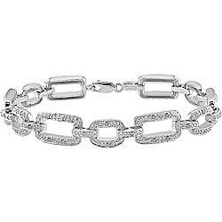 Sterling Silver 1/5ct TDW Diamond Link Bracelet (J-K, I3)
