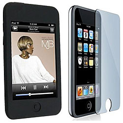 Silicone Case and Screen Protector for iPod Touch 1G and 2G