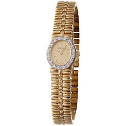 Wittnauer Premium Women's Goldtone Steel Diamond Watch