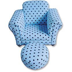 Trend Lab Max Dot Club Chair and Ottoman Set