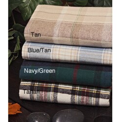 Yarn Dyed Twin-size Cotton Flannel Sheet Set