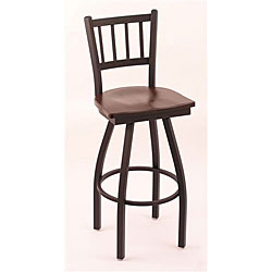 Cambridge Black 25-inch Counter Swivel Stool with Dark Cherry Maple Seat