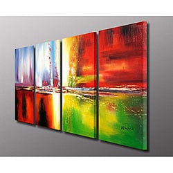 Abstract Hand-painted Oil on Canvas Art Set