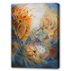 'Abstract of Yellow Flower' Giclee Print Canvas Art