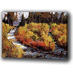 'Riverlet in Mountain' Giclee Print Canvas Art