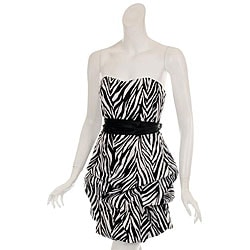 Animal Print Dress on Wishes Women S Zebra Print Party Dress   Overstock Com