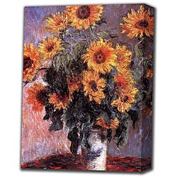 'Sunflower in White Vase' Giclee Print Canvas Art