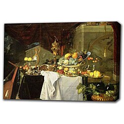 Still Life of Fruit and Flower Giclee Canvas Art
