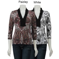 Essentials by Milano Ruffle Neck Top