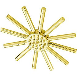 Lifetime Polished Brass Sun-shaped Rain Showerhead