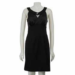 Connected Apparel Women's Stretch Keyhole Dress