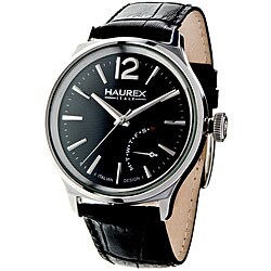 Haurex Italy Men's Grand Class Leather Strap Watch