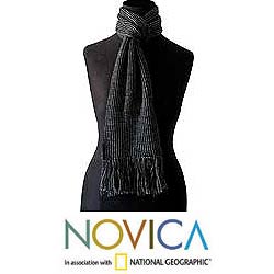 Alpaca Wool 'Winter Night' Scarf (Peru)