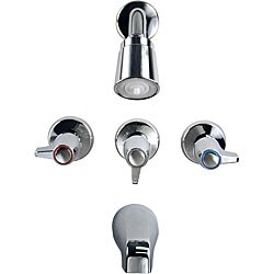 Moen 3-handle Chrome Mini-blade Tub and Shower Faucet