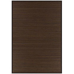 Hand-woven Bamboo Brown Rug (8' x 10')