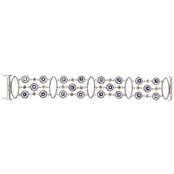 Sterling Silver Amethyst and 1/4ct TDW Diamond Bracelet