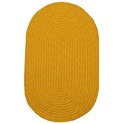 Indoor/ Outdoor Colorful Yellow Braided Rug (2' x 5')