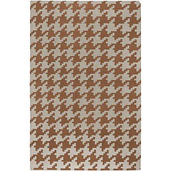 Hand-woven Orange Wool Camrose Rug (8' x 11')