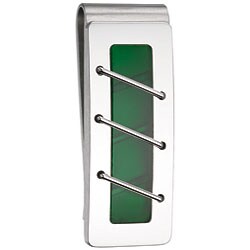 Colibri Diffusion Men's Stainless Steel and Glass Money Clip