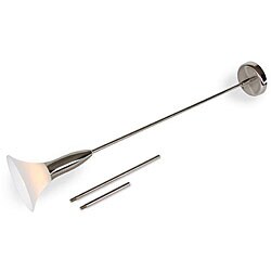Frosted White Glass Stem Pendant