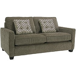 Calabria Graphite Grey Chenille Fabric Apartment Sofa Bed