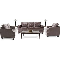 Living Room Packages on Piece Living Room Package  Leather Sofa  Leather Loveseat And