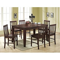Brown 7-piece Wood Dining Set