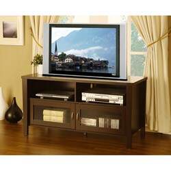 Two-door Wood TV Stand