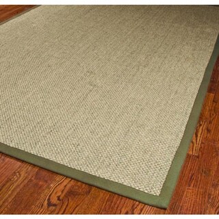 Hand-woven Resorts Natural/ Green Fine Sisal Rug (3' x 5')