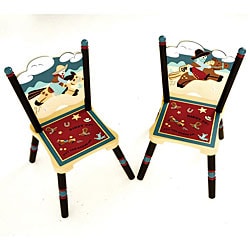 Wild West Cowboy-print Kids' Chairs (Set of 2)